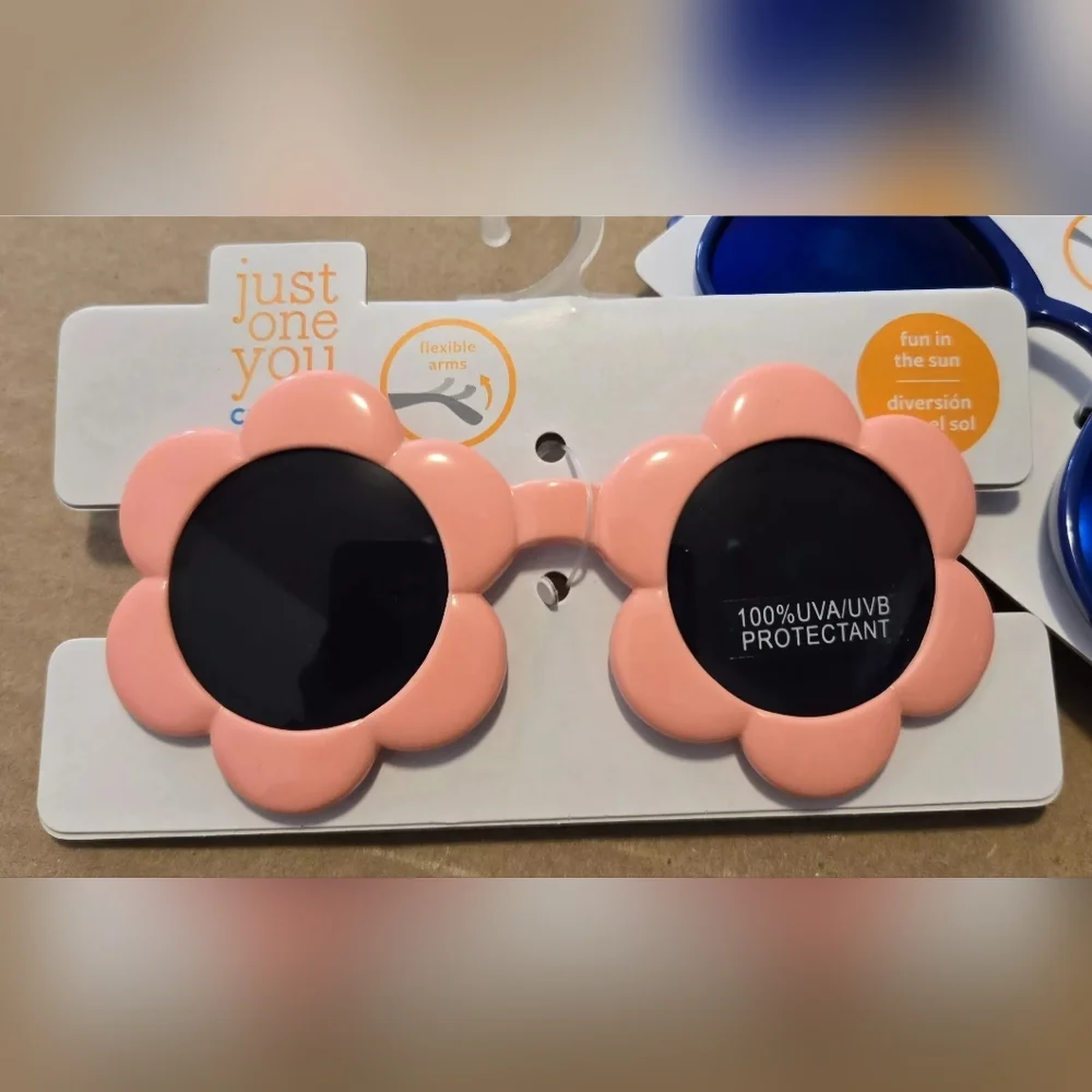 NWT Carter's Just One You Baby Girl's Floral Round Sunglasses, Peachy